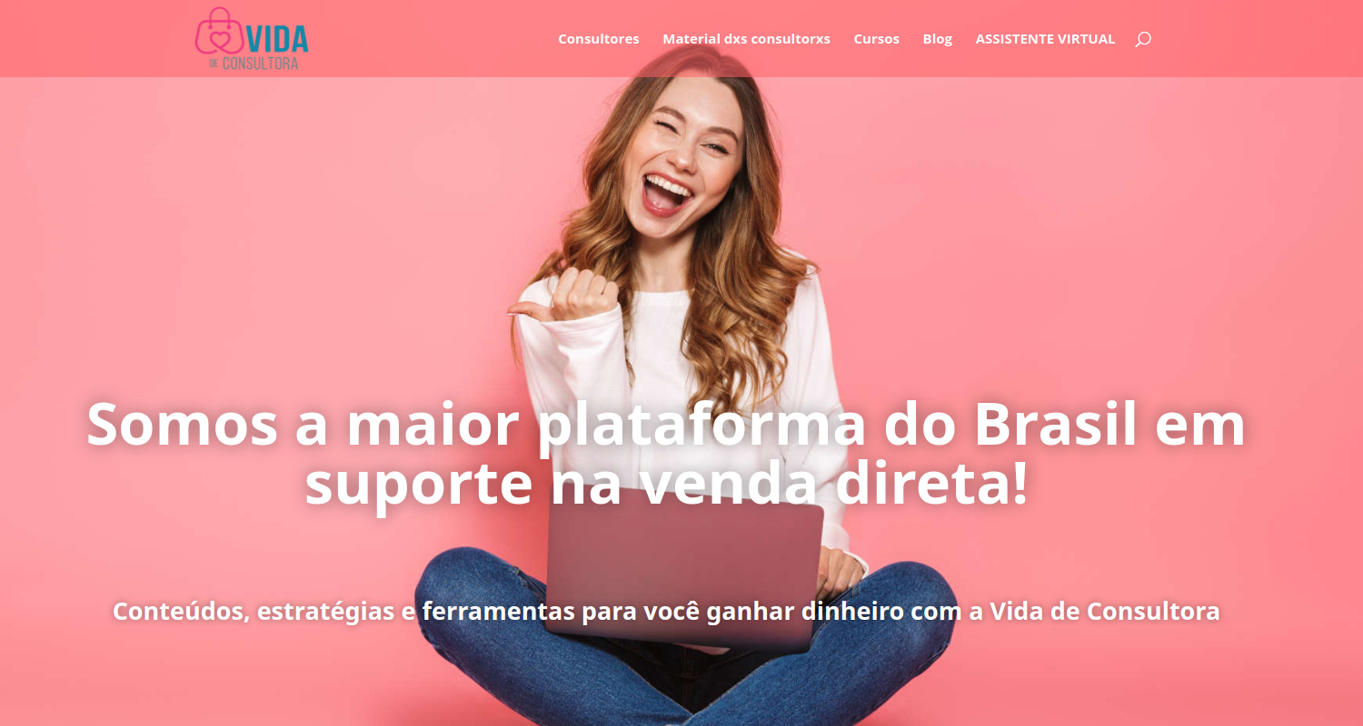 Print do site Vida de Consultora